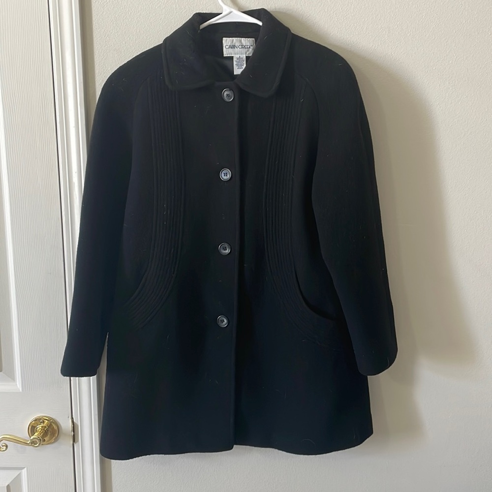 Size 8 Black Peacoat